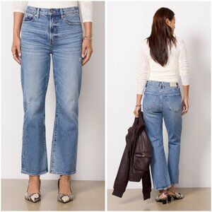 Pistola Rigid Denim Ally Ankle Bootcut Jeans  Light Wash Raw Hem Size 27